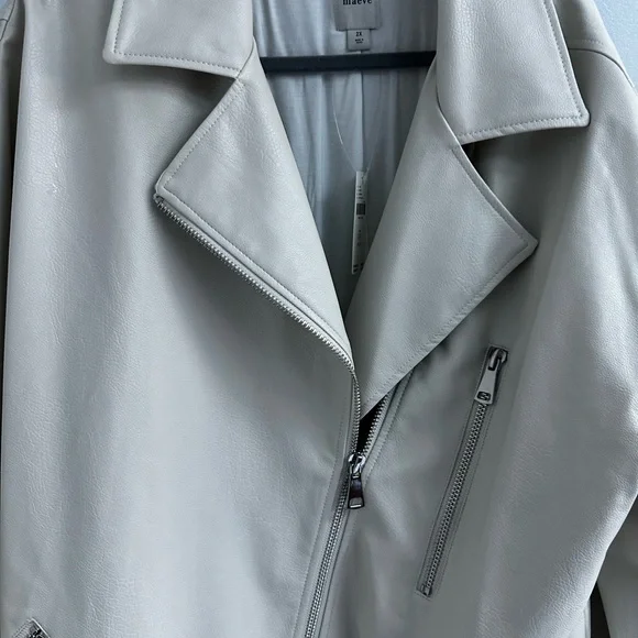 Oversized Maeve Pleather Moto Jacket - Picture 5 of 6